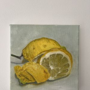 lemons, oil on linen, 0.20 x 0.20m, SOLD